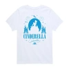 Disney Collection Little & Big Kid Girls Crew Neck Short Sleeve Regular Fit Cinderella Graphic T-shirt In White