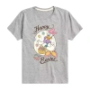 Disney Collection Little & Big Kid Girls Crew Neck Short Sleeve Regular Fit Daisy Duck Graphic T-shirt In Gray