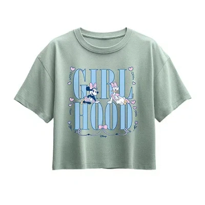 Disney Collection Little & Big Kid Girls Crew Neck Short Sleeve Regular Fit Graphic T-shirt In Green