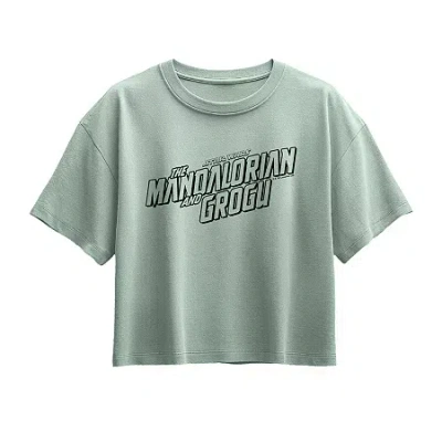 Disney Collection Little & Big Kid Girls Crew Neck Short Sleeve Regular Fit Graphic T-shirt In Green