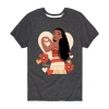 Disney Collection Little & Big Kid Girls Crew Neck Short Sleeve Regular Fit Moana Graphic T-shirt In Black