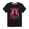 Disney Collection Little & Big Kid Girls Crew Neck Short Sleeve Regular Fit Sleeping Beauty Graphic T-shirt In Black