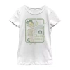 Disney Collection Little & Big Kid Girls Crew Neck Short Sleeve Regular Fit Tinker Bell Graphic T-shirt In White