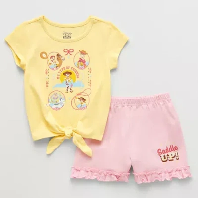 Disney Collection Little & Big Kid Girls Jessie Toy Story 2-pc. Short Set In Yellow