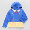Disney Collection Little & Big Kid Girls Long Sleeve Snow White Fleece Hoodie In Blue