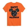 Disney Collection Little & Big Kid Unisex Crew Neck Short Sleeve Mickey Mouse Graphic T-shirt In Orange