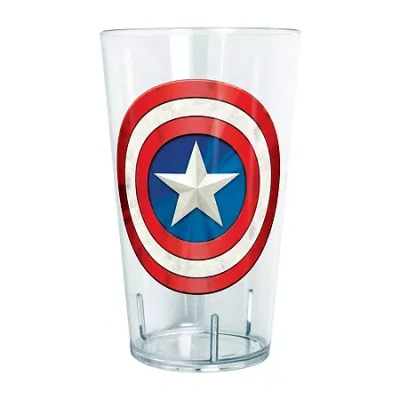 Disney Collection Marvel Captain America Shinyshield 24 oz Tritan Cup 4pc Set In Transparent