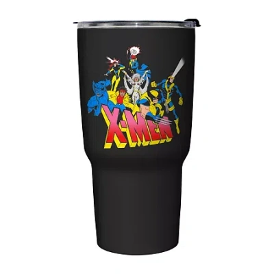 Disney Collection Marvel X-men Group 27 oz Stainless Steel Travel Mug In Black