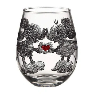 Disney Collection Mickey & Minnie 20 oz Glass Juice Glass In Multi