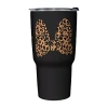 Disney Collection Mickey Animal Print Bow 27 oz Stainless Steel Travel Mug In Black