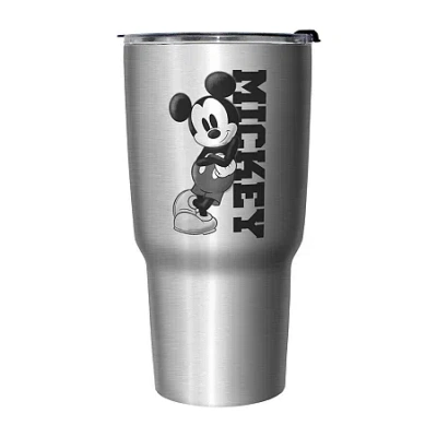 Disney Collection Mickey Lean 27 oz Stainless Steel Travel Mug In Silver