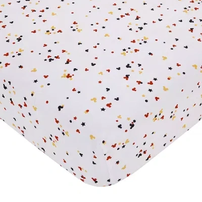 Disney Collection Mickey Mouse Clubhouse Crib Sheet In Red