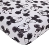 Disney Collection Mickey Mouse Crib Sheet In Gray