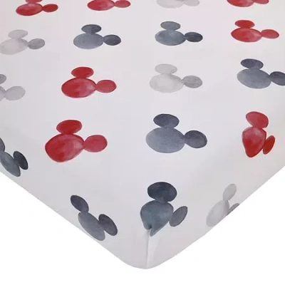 Disney Collection Mickey Mouse Crib Sheet In Multi