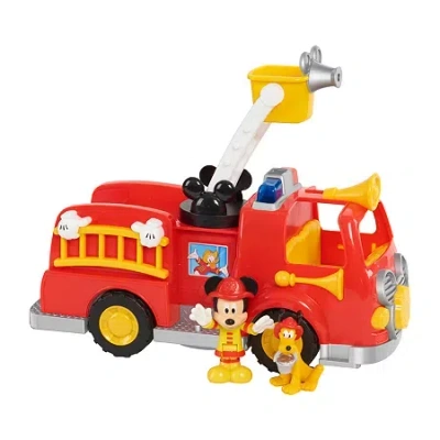 Disney Collection Mickey Mouse Fire Engine Playset In Red
