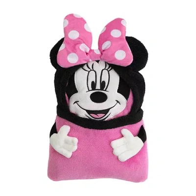 Disney Collection Minnie Mouse Baby Blanket In Pink