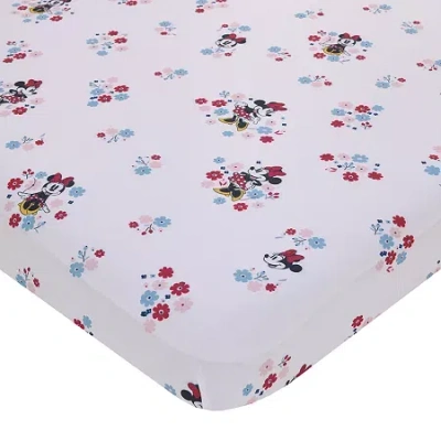 Disney Collection Minnie Mouse Crib Sheet In Pink