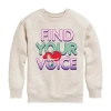 Disney Collection Moana 2 Maui Little & Big Kid Girls Crew Neck Long Sleeve Princess Sweatshirt In Neutral