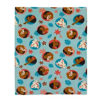 Disney Collection Moana Baby Blanket In Blue