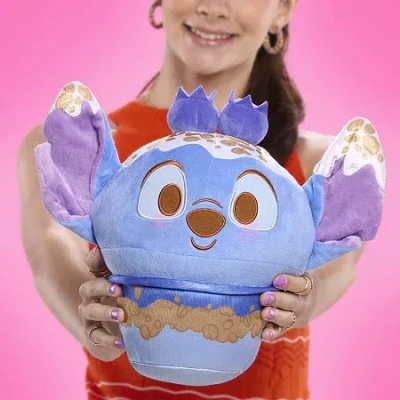 Disney Collection Munchlings 10" Blueberry Frozen Yogurt Scented Lilo & Stitch Stuffed Animal In Transparent