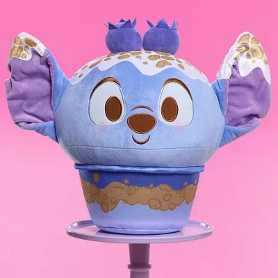 Disney Collection Munchlings 16" Blueberry Frozen Yogurt Scented" Lilo & Stitch Stuffed Animal In Transparent