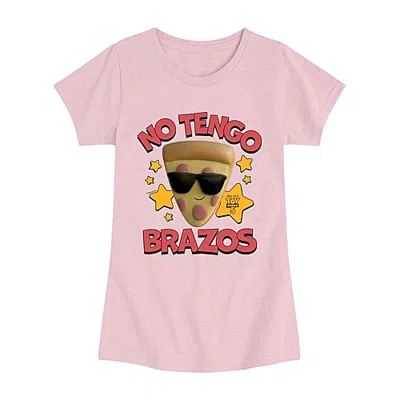 Disney Collection Pizza Toy No Tengo Brazos Big Kid Girls Crew Neck Short Sleeve Classic Fit Toy Story Grap In Pink