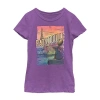 Disney Collection Ratatouille Little & Big Kid Girls Crew Neck Short Sleeve Regular Fit Graphic T-shirt In Purple