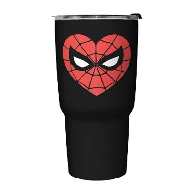 Disney Collection Spiderman Spidey Heartbreaker 27 oz Stainless Steel Travel Mug In Black