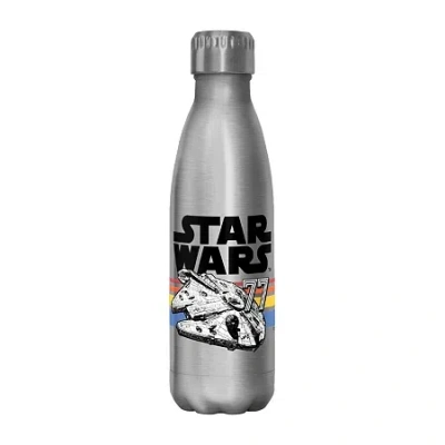 Disney Collection Star Wars Vintage Falcon Stripes 17 oz Stainless Steel Bottle In Silver