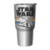 Disney Collection Star Wars Vintage Falcon Stripes 27 oz Stainless Steel Travel Mug In Silver