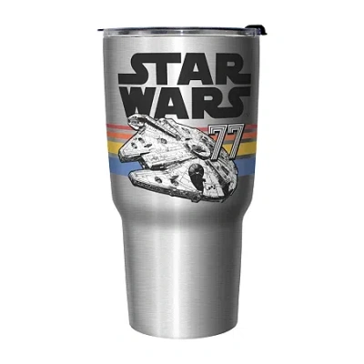 Disney Collection Star Wars Vintage Falcon Stripes 27 oz Stainless Steel Travel Mug In Silver