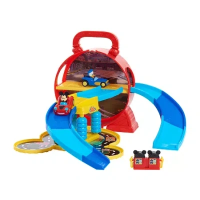 Disney Collection Stow 'n Go Garage 12-pc. Mickey Mouse Toy Playset In Transparent
