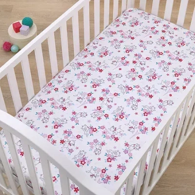 Disney Collection The Aristocats Crib Sheet In Pink