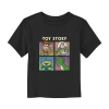 Disney Collection Toddler Boys Crew Neck Short Sleeve Regular Fit Toy Story Graphic T-shirt In Black