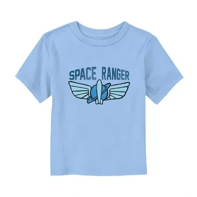 Disney Babies' Collection Toddler Boys Crew Neck Short Sleeve Regular Fit Toy Story Graphic T-shirt In Blue