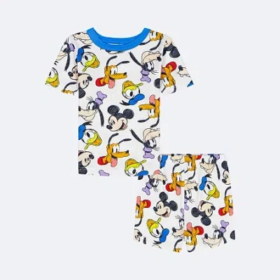 Disney Babies' Collection Toddler Boys Mickey Mouse Crew Neck Short Sleeve 2-pc. Pajama Set In Multi
