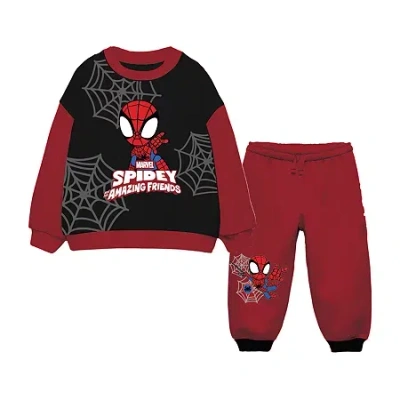 Disney Babies' Collection Toddler Boys Spiderman 2-pc. Pant Set In Red
