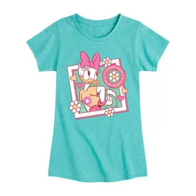 Disney Babies' Collection Toddler Girls Crew Neck Short Sleeve Regular Fit Graphic T-shirt In Blue