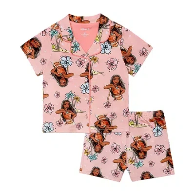 Disney Babies' Collection Toddler Girls Princess Moana Short Sleeve 2-pc. Pajama Set In Multi