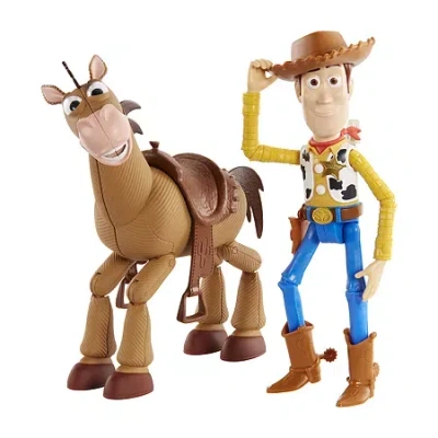 Disney Collection Toy Story Woody And Bullseye Action Figures In Blue
