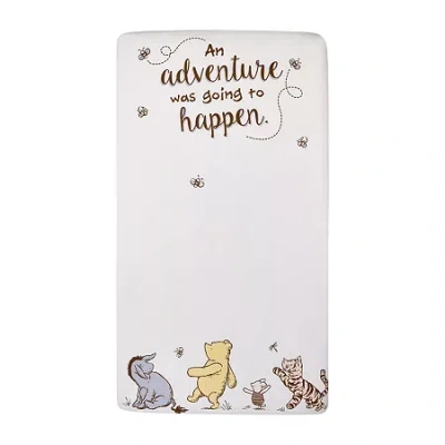 Disney Collection Winnie The Pooh Crib Sheet In White
