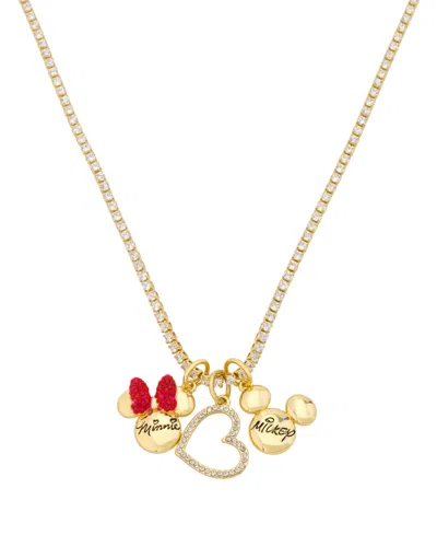 Disney Crystal Cubic Zirconia Gold-tone Tennis Necklace