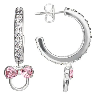 Disney Cubic Zirconia Hoop Earrings In Metallic
