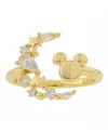 Disney Cubic Zirconia Mickey Celestial Ring In Gold
