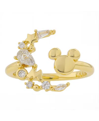 Disney Cubic Zirconia Mickey Celestial Ring In Gold