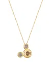 Disney Cubic Zirconia Mickey Mouse Dream Initial Pendant Necklace In Gold-c