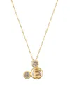 Disney Cubic Zirconia Mickey Mouse Dream Initial Pendant Necklace In Gold-e