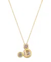 Disney Cubic Zirconia Mickey Mouse Dream Initial Pendant Necklace In Gold-l