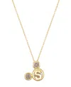 Disney Cubic Zirconia Mickey Mouse Dream Initial Pendant Necklace In Gold-s