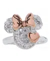 Disney Cubic Zirconia Minnie Heart Ring In Multi